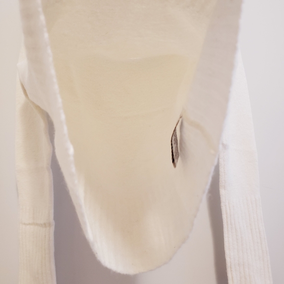 Minimalist Jacob Off-White Sweater Scoop neck Long Sleeve Winter Autumn Simple - Picture 8 of 13